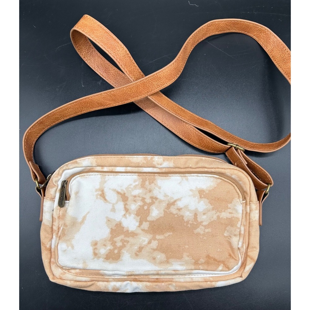Thirty-one All Zipped Up Crossbody Purse Fawn Tie-dye‎